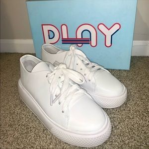 Jeffrey Campbell white sneakers, 8.5
